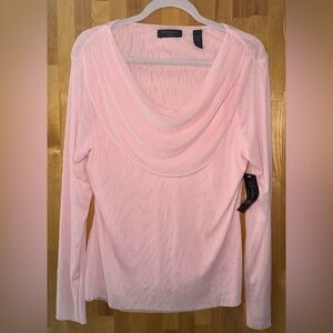 Context Soft Pink Cowl Neck Blouse